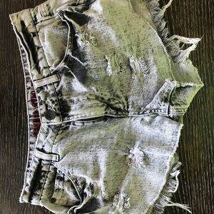 Vanilla Star Ripped Denim Shorts